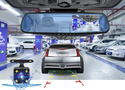 E-ACE 4.3" Mirror Dash Cam FHD 1080P with Optional Dual Lens & Rearview Camera