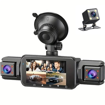 4-Channel 360° Dash Cam FHD with Front, Rear & Side Cameras, 128G, Night Vision, Parking Monitor