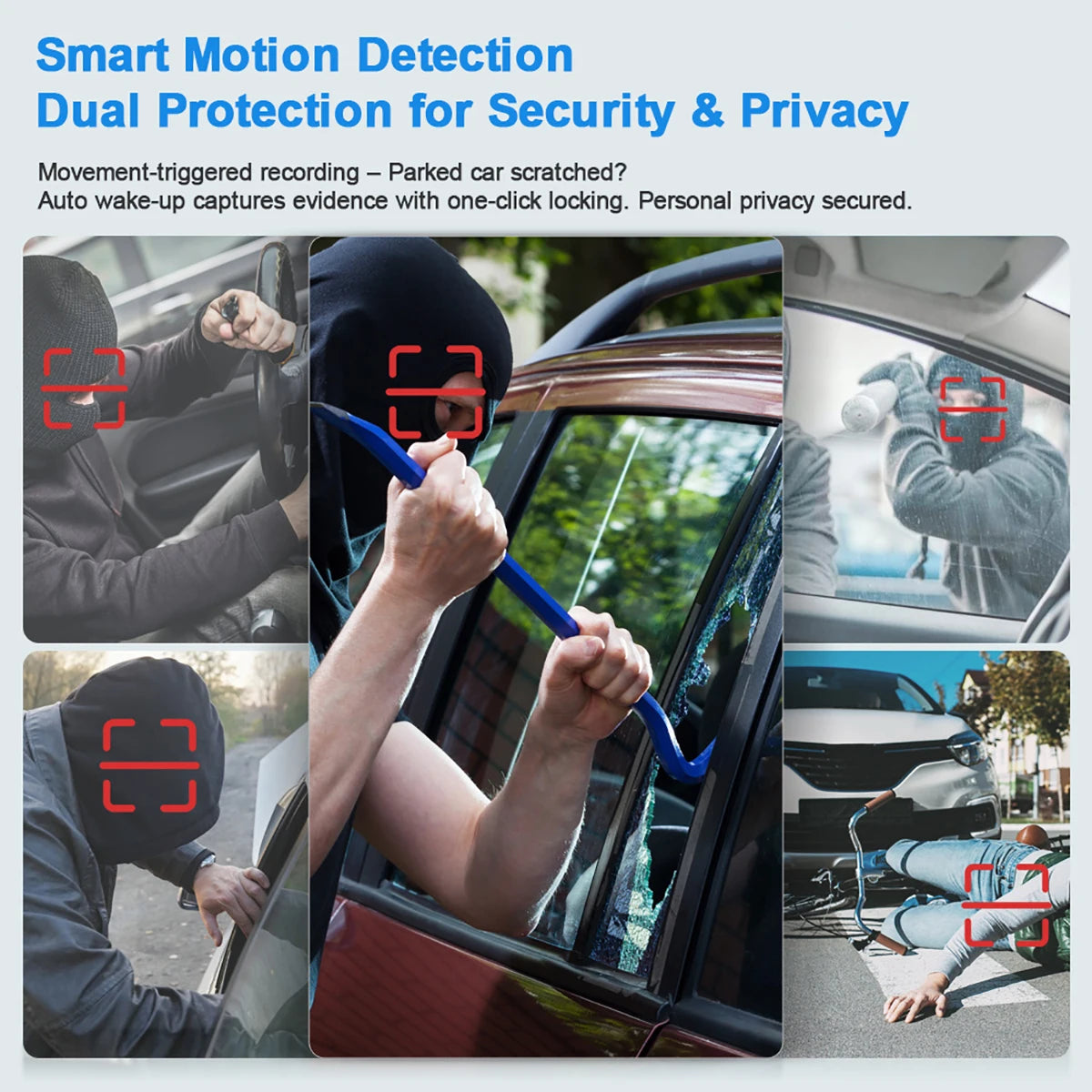 4-Channel 360° Dash Cam FHD with Front, Rear & Side Cameras, 128G, Night Vision, Parking Monitor