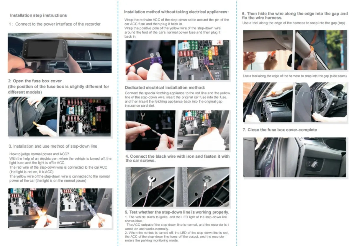 4-Channel 360° Dash Cam FHD with Front, Rear & Side Cameras, 128G, Night Vision, Parking Monitor