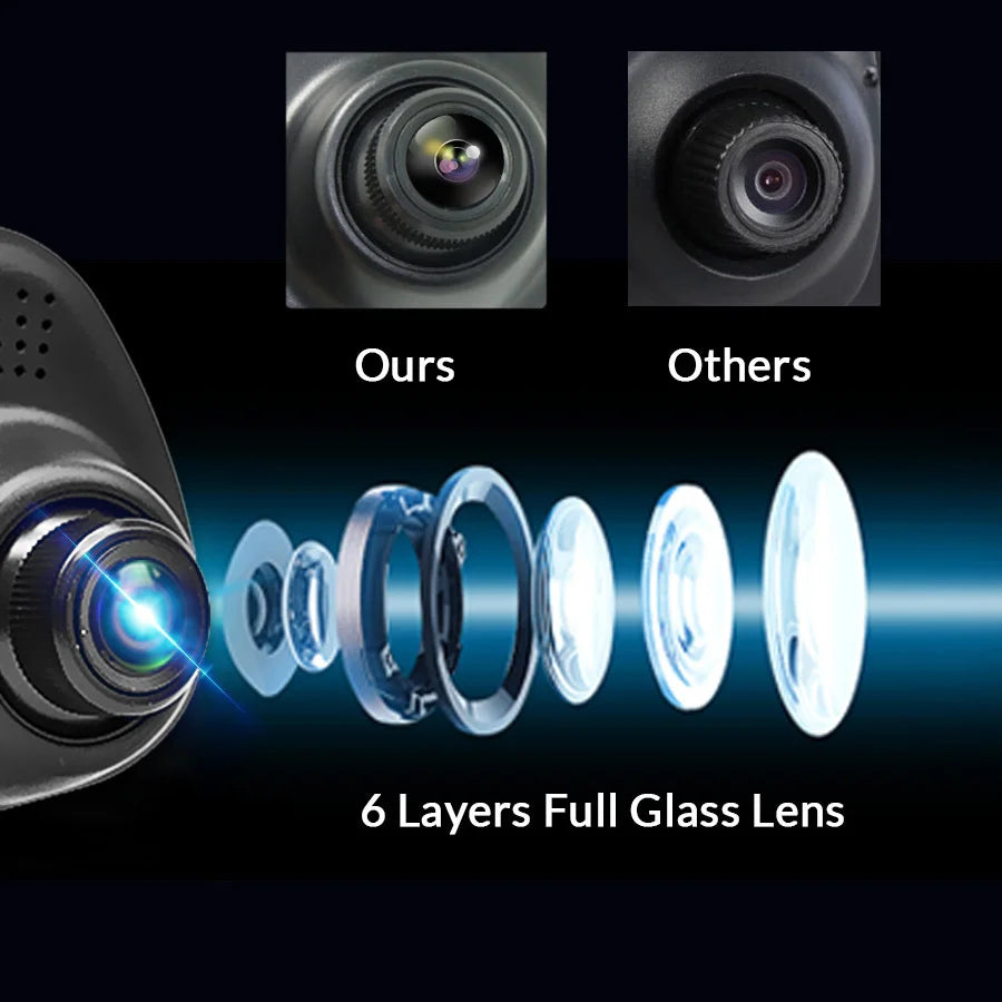 E-ACE 4.3" Mirror Dash Cam FHD 1080P with Optional Dual Lens & Rearview Camera