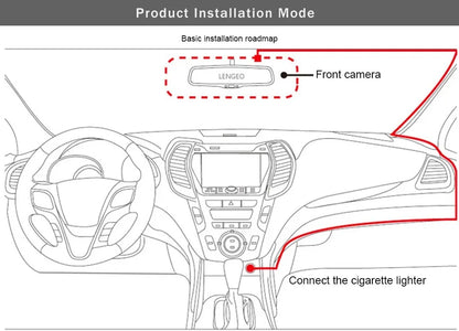 WiFi Dash Cam 1080P Front & Rear Cameras, IR Night Vision