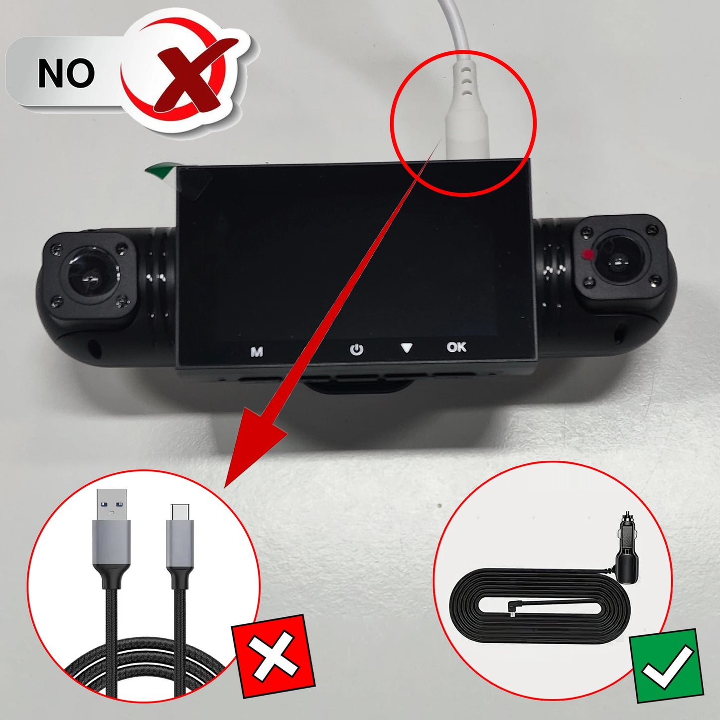 4-Channel Dash Cam FHD 1080P with Front, Rear & Side Cameras, Night Vision, Loop Recording