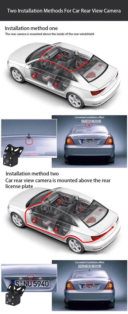 WiFi Dash Cam 1080P Front & Rear Cameras, IR Night Vision