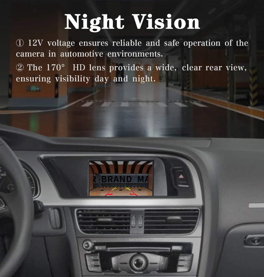 Vehicle Backup Camera for Audi & VW Models, Rearview Trunk Handle Design
