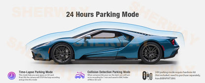 4K+2K Dash Cam with 4" Touch Screen, GPS, WiFi & Night Vision