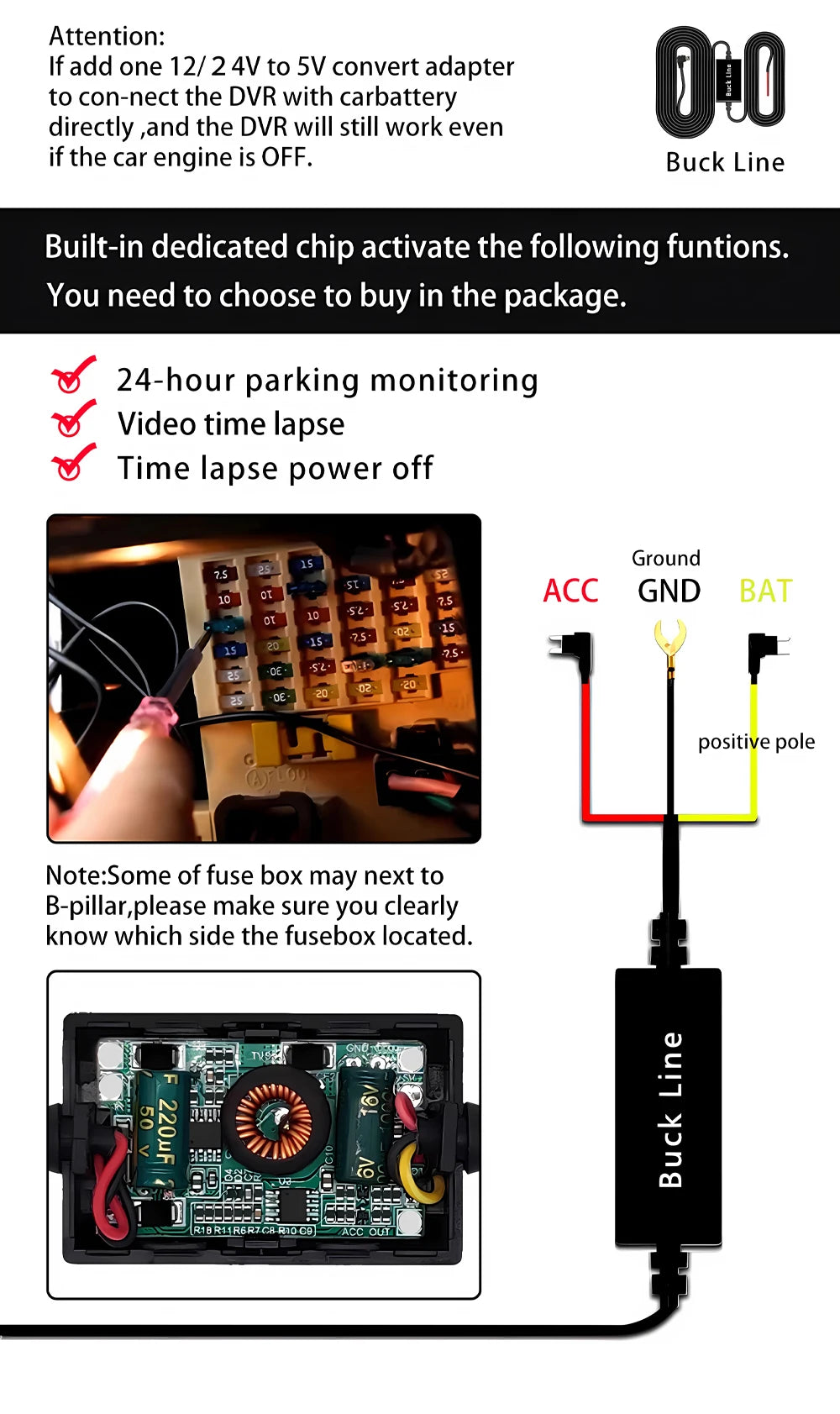 UHD 4K Dash Cam with ADAS, WiFi, GPS & 2.5K Rear Camera, Night Vision