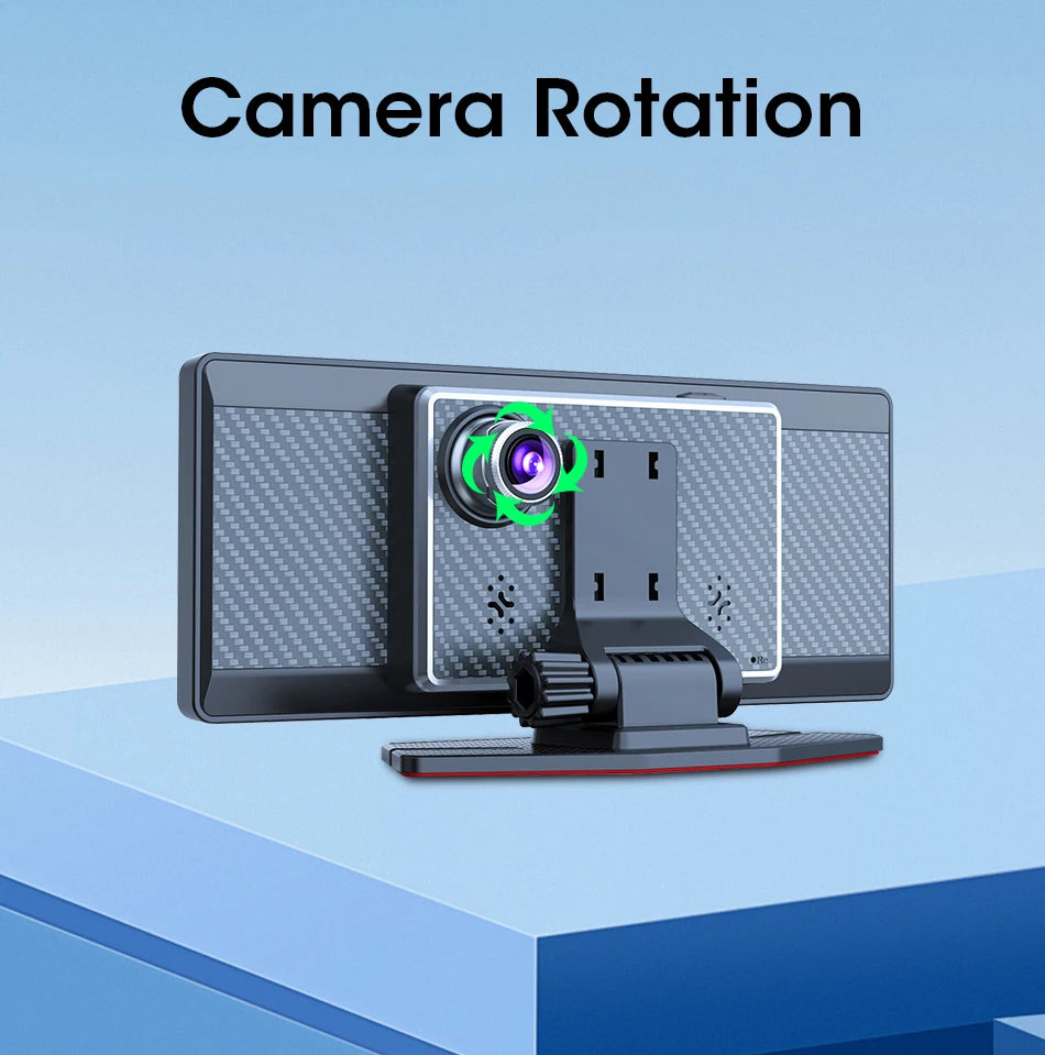 Vtopek 8.1" Dash Cam 2.5K with Wireless CarPlay, Android Auto, GPS & Rear Camera