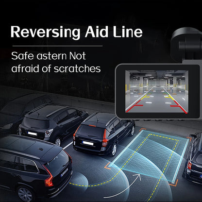 WiFi Dash Cam 1080P Front & Rear Cameras, IR Night Vision