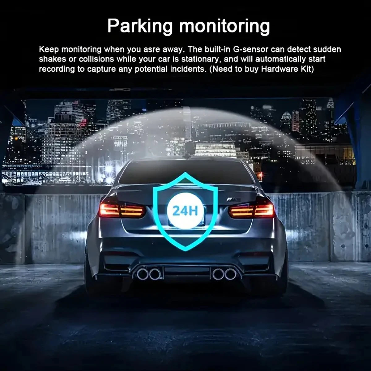 4-Channel 360° Dash Cam FHD with Front, Rear & Side Cameras, 128G, Night Vision, Parking Monitor