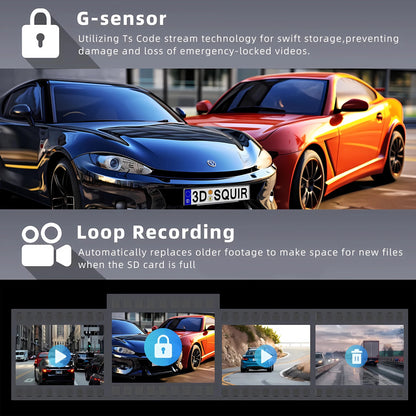 4K+2.5K Dash Cam with WiFi, GPS, Dual Lens, Rear Camera & 24H Parking Monitor
