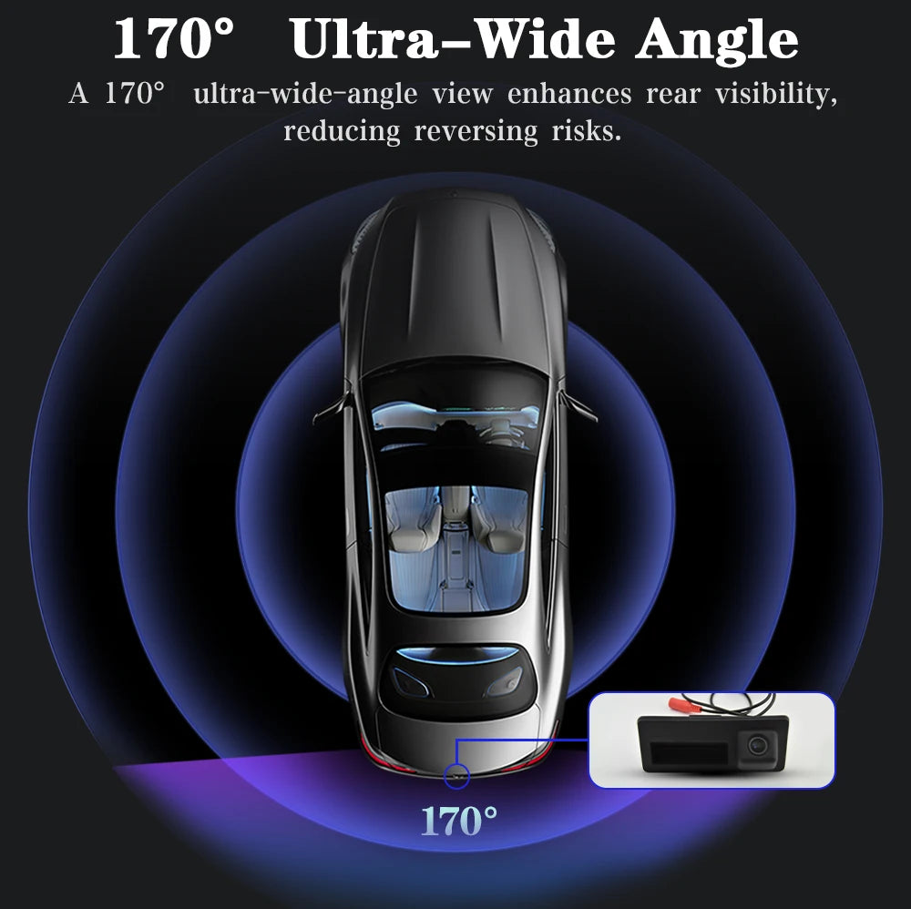 Vehicle Backup Camera for Audi & VW Models, Rearview Trunk Handle Design