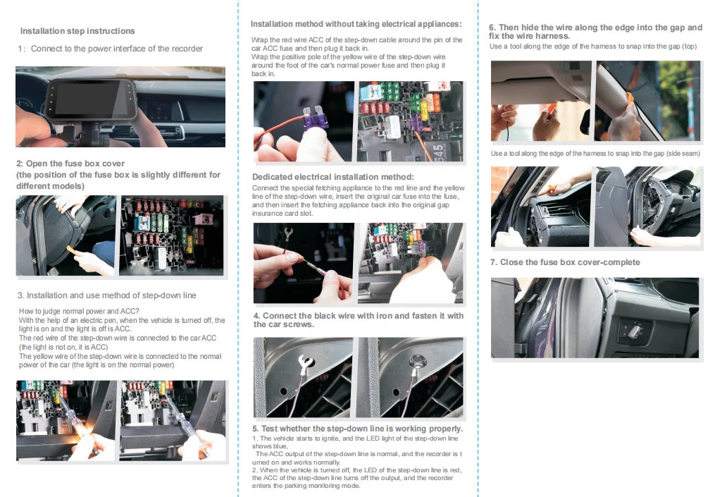 4-Channel Dash Cam FHD 1080P with Front, Rear & Side Cameras, Night Vision, Loop Recording